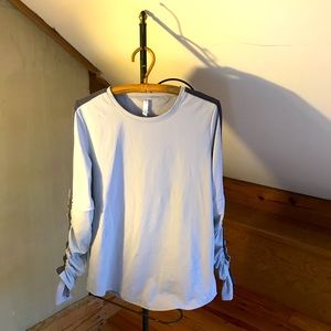 Fabletics Grey Long Sleeve Workout Top, EUC, L